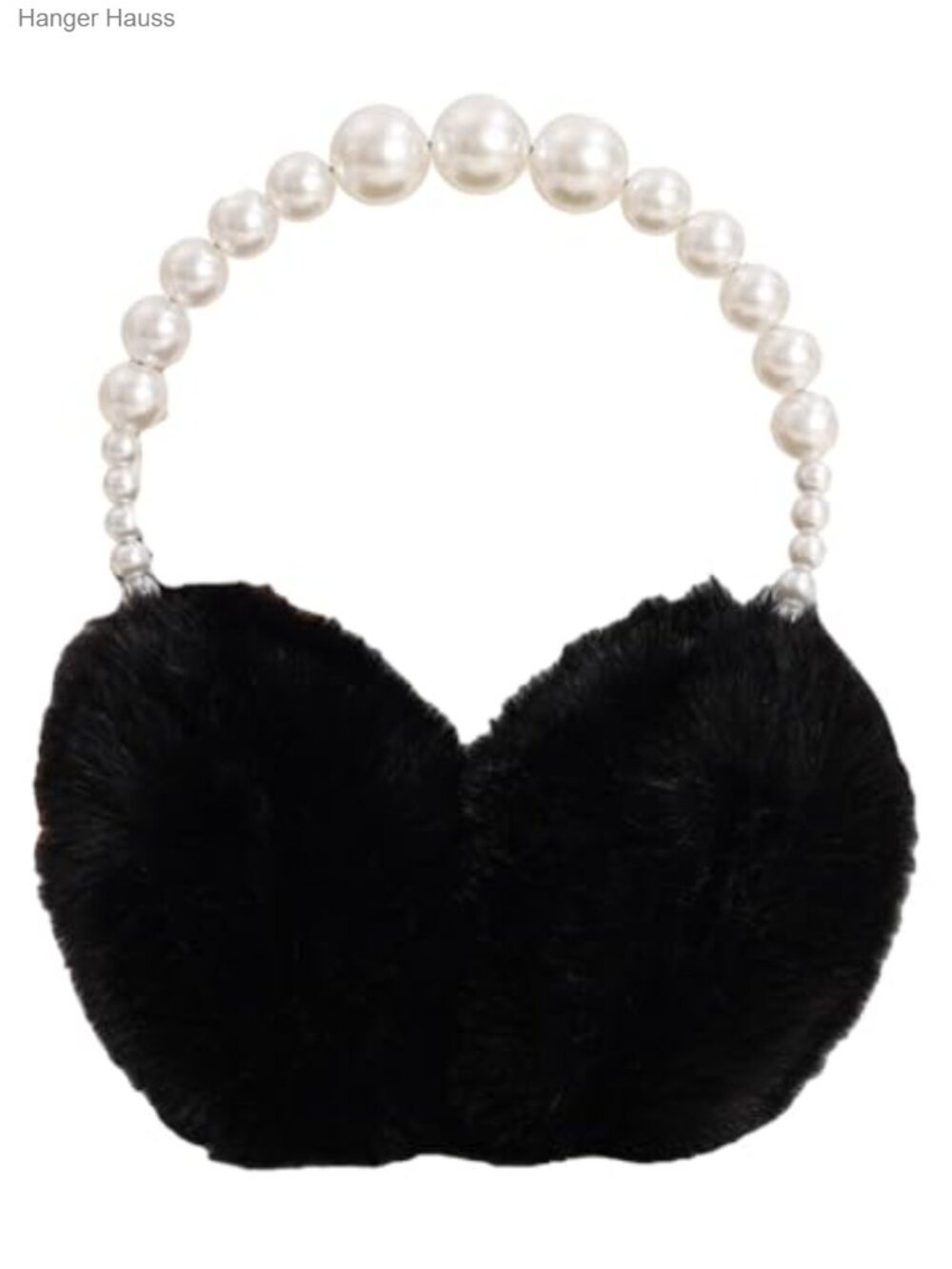 Plush Faux Fur Pearl Headband Ear Muffs Winter Ear Warmers